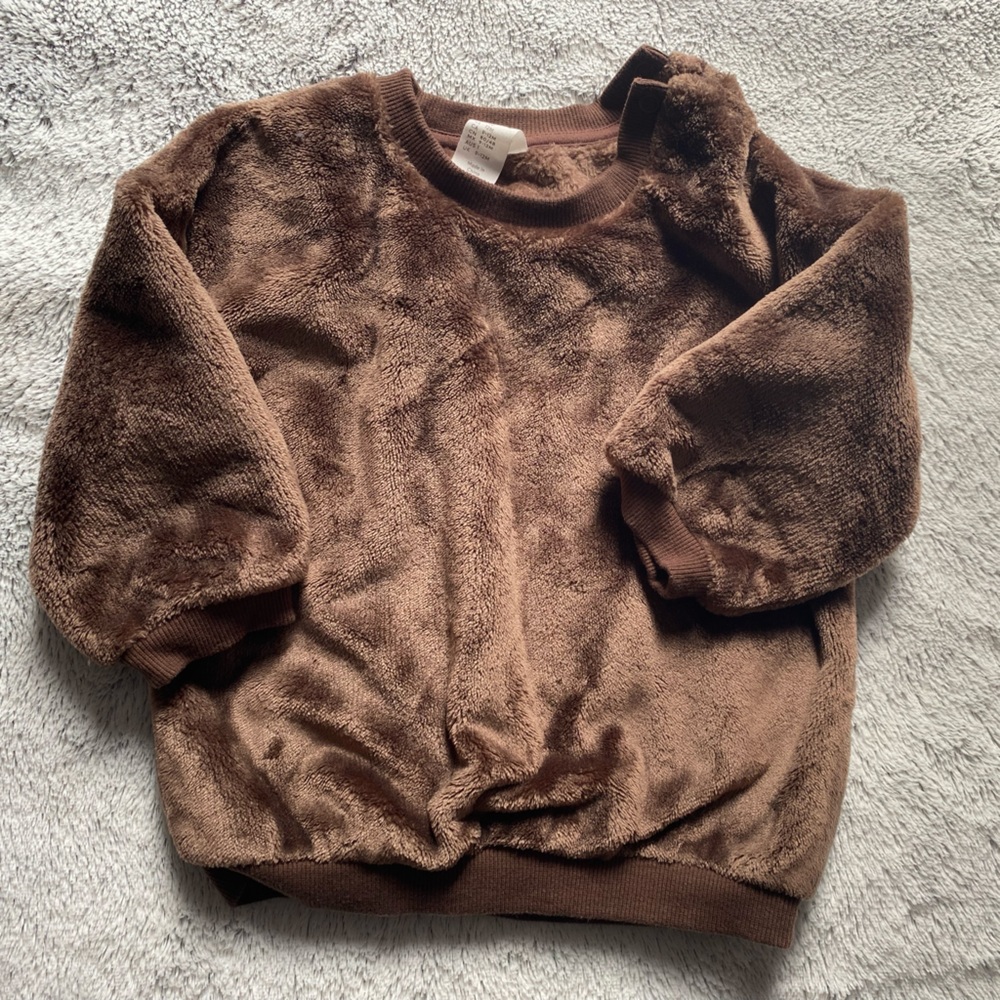 Toddlers H&M Chocolate Brown Faux Fur Pullover
